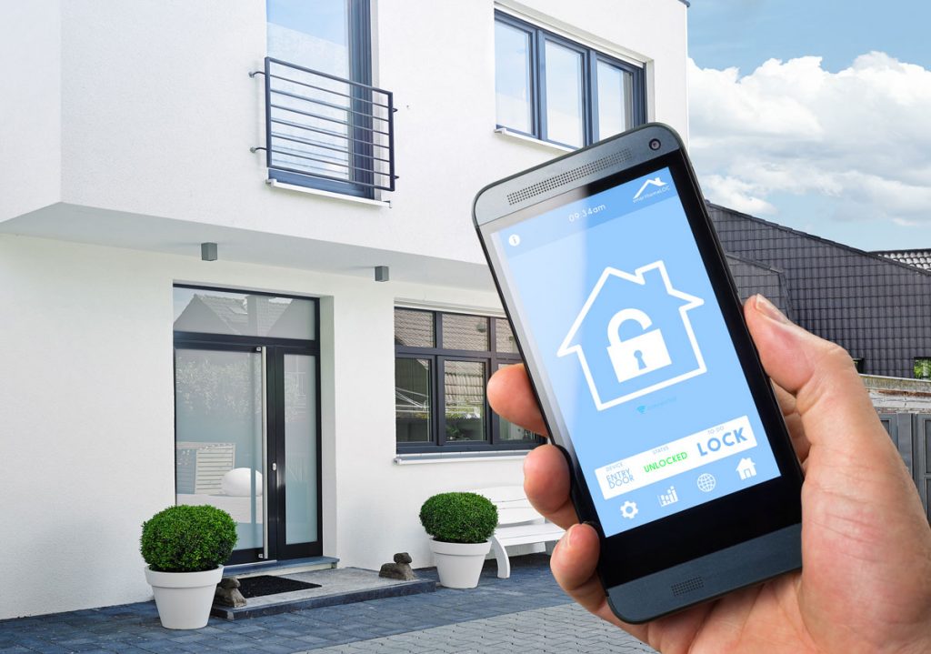a smartphone app being used to provide Smart Home Security in Jacksonville, Fort Lauderdale, St. Augustine, Davie, Plantation